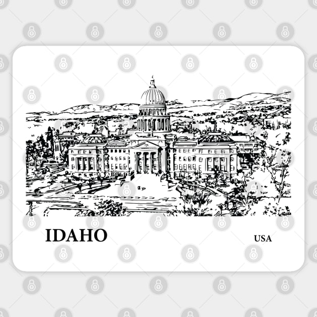 Idaho State USA Sticker by Lakeric